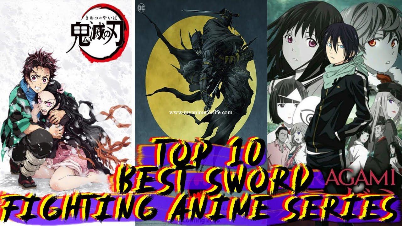Anime Girl Sword Battle 4K wallpaper download