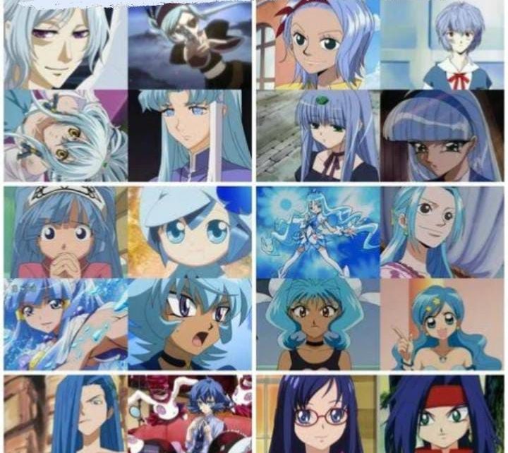 Blue Hair Anime Characters