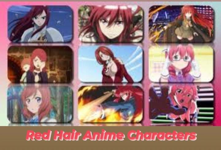 Red Hiar Anime Characters