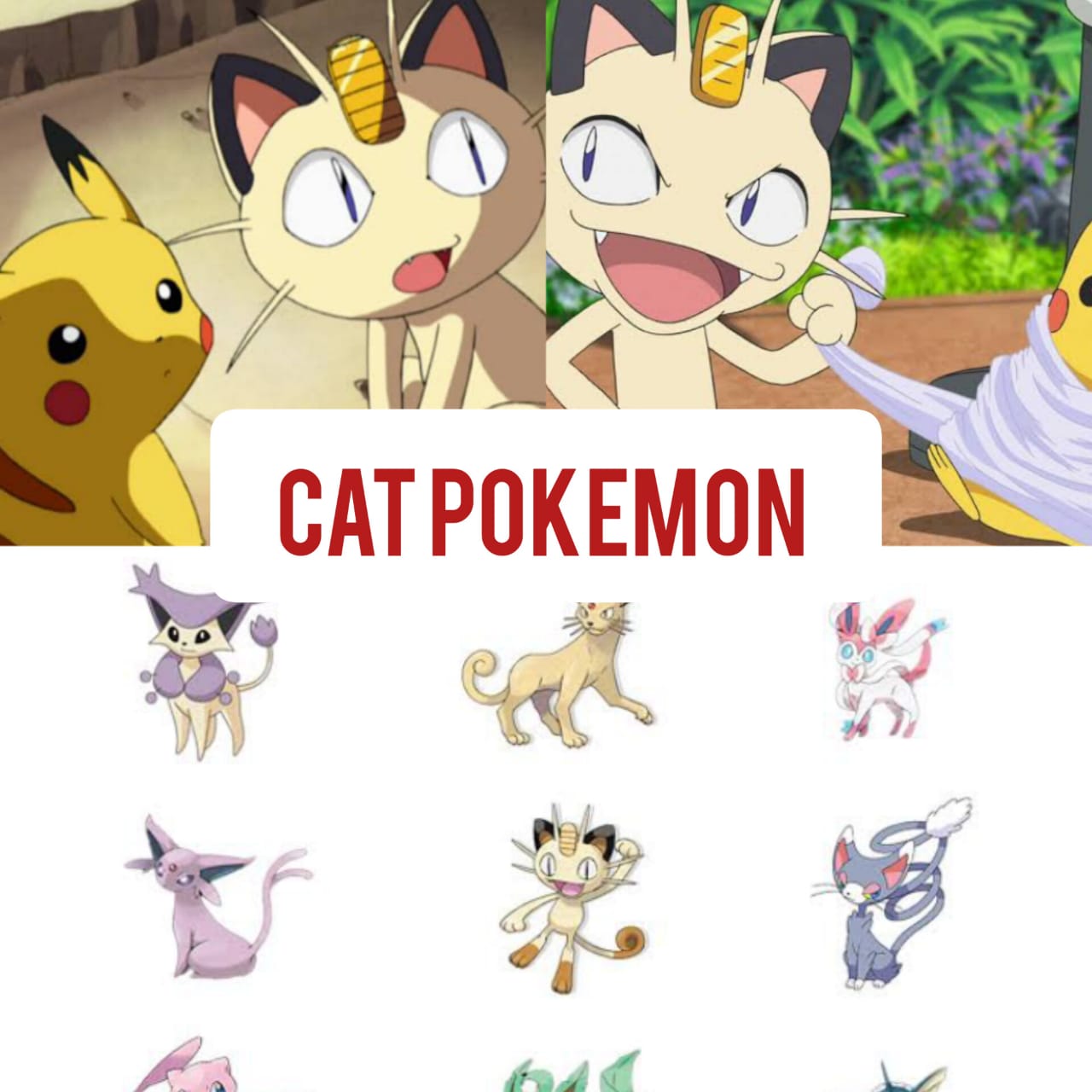 List of Best 10 Cat Pokemon Best Cat Pokémon