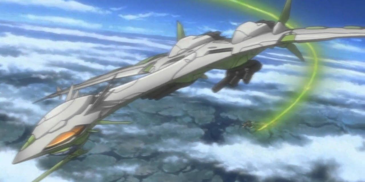 Eureka Seven Gekko flying in the air