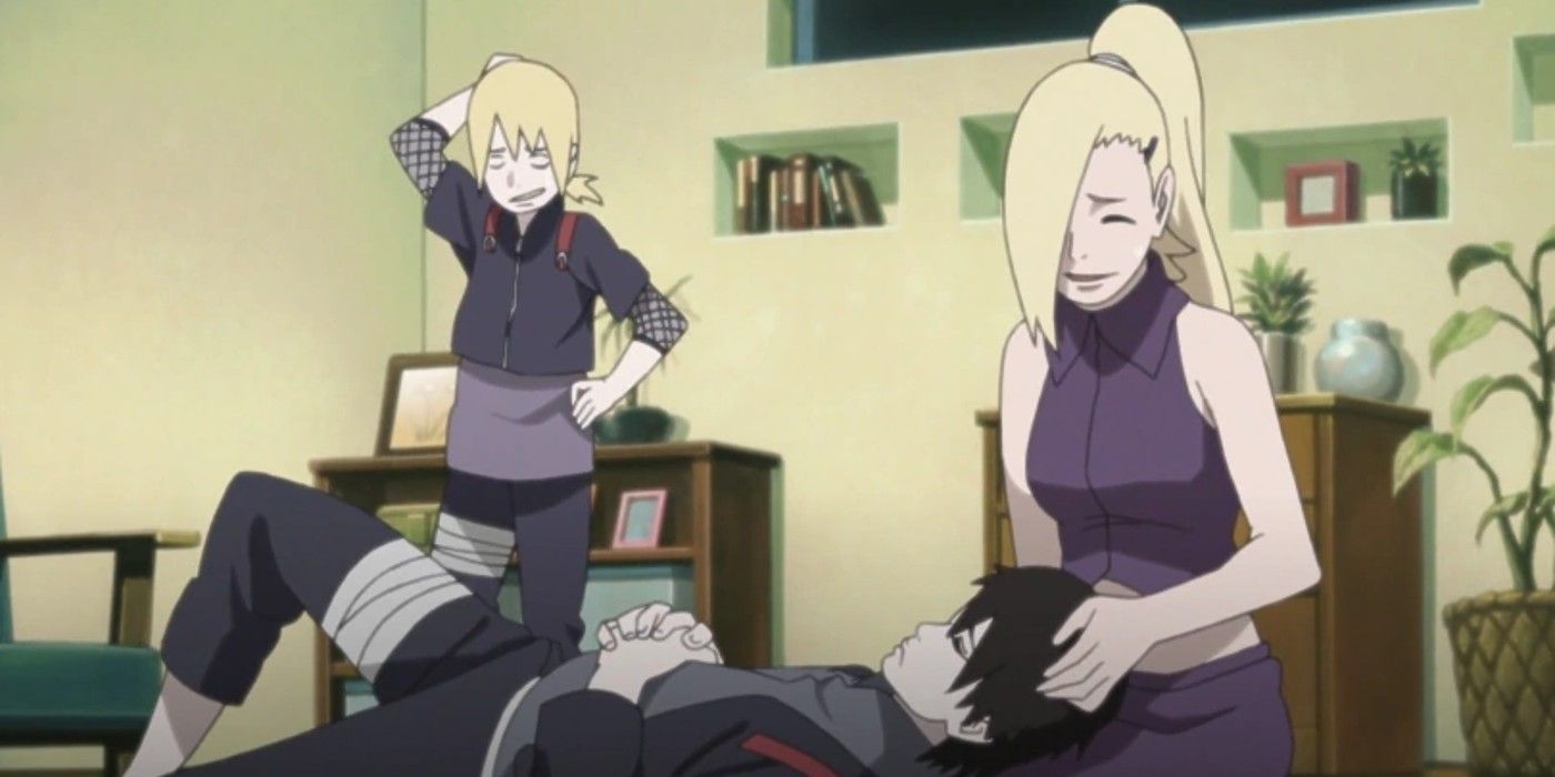 Ino and Sai's family in Naruto.