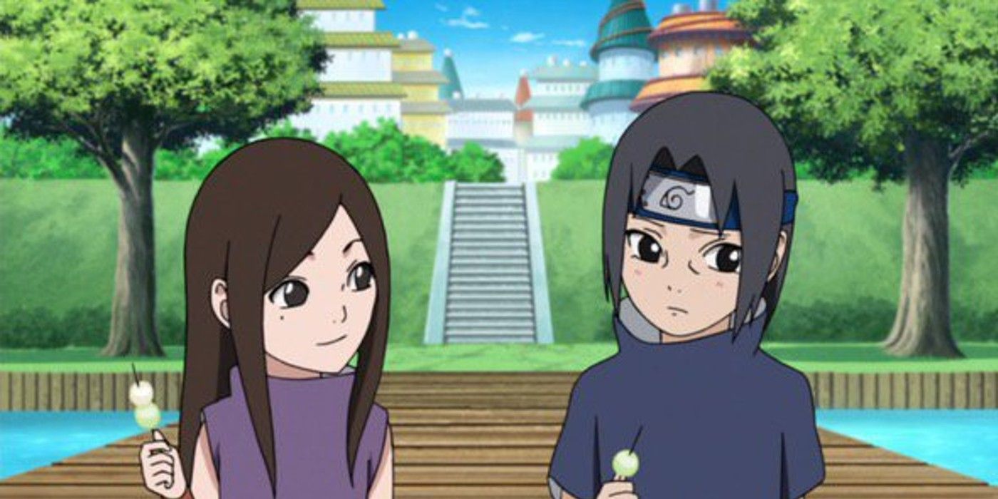 Young Itachi Uchiha with Izumi Uchiha in Naruto.