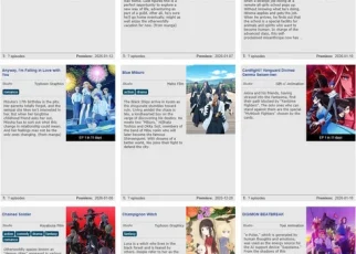 Anime Seasons Interface