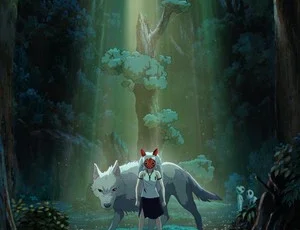 Promotional poster for 4K restoration of Princess Mononoke