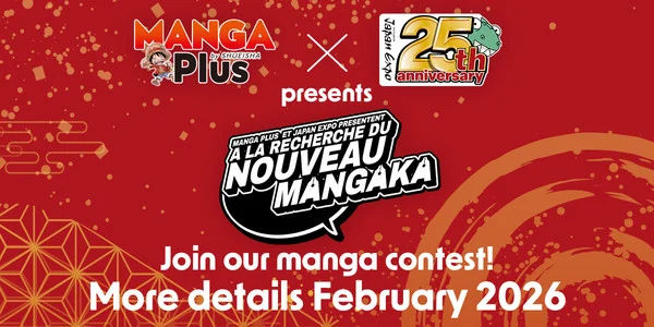 Image announcing Manga Plus x Japan Expo's manga contest